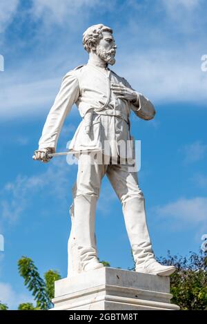 Statue Denkmal Skulptur Julio Grave de Peralta, Holguin City Kuba 2016 Stockfoto