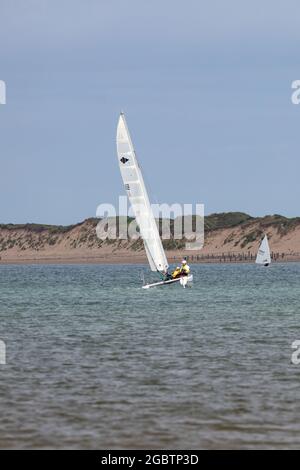 Regatta-Yacht-Rennen in North Devon Stockfoto