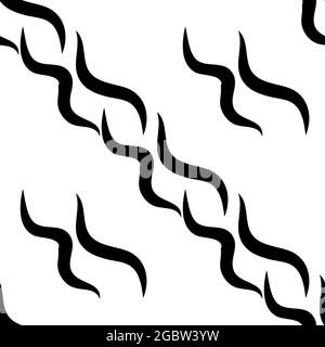 Zebra Stripes schwarz-weißes Muster. Nahtlos Stock Vektor