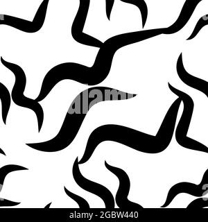 Zebra Stripes schwarz-weißes Muster. Nahtlos Stock Vektor