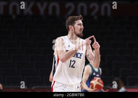 Nando DE COLO (12) aus Frankreich während der Olympischen Spiele Tokio 2020, Basketball-Halbfinale, Frankreich - Slowenien, am 5. August 2021 in der Saitama Super Arena in Tokio, Japan - Foto Ann-Dee Lamour / CDP MEDIA / DPPI Stockfoto