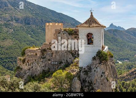 Festung Alcozaiba, Burg El Castell de Guadalest, Spanien Stockfoto