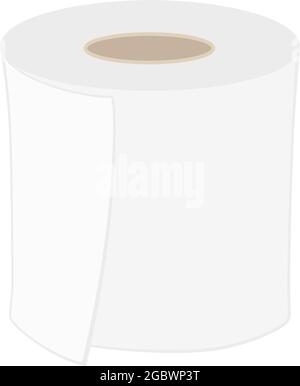 Toilettenpapier oder Toilettenpapier in Vektorgrafik Stock Vektor