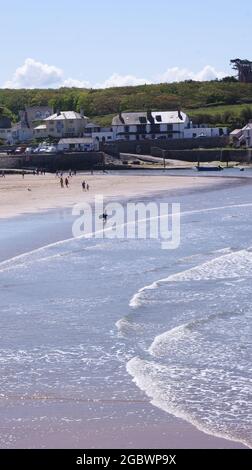 SUMMERLEAZE STRAND IN CORNWALL UK AN EINEM SONNIGEN TAG Stockfoto