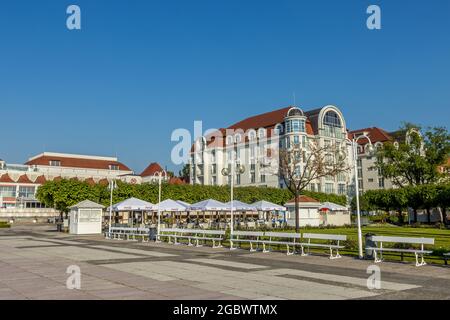 Sopot, Polen - Juni 19 2021 'Sheraton Hotel in der berühmtesten polnischen Sommerferienstadt, Sopot' Stockfoto