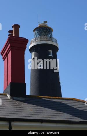 Leuchtturm in Dungeness kent Stockfoto