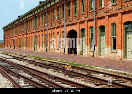 Der Bahnhof Canada Southern Station wurde 1871 gebaut. St. Thomas, Ontario, Kanada Stockfoto