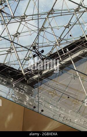 Louvre, Inverted Pyramid, Eingangshalle, Frankreich Stockfoto