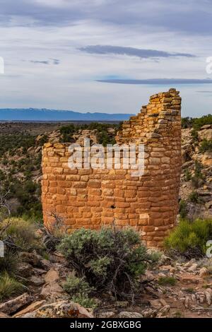 Horseshoe Tower in Hovenweep National Monument, Colorado, USA Stockfoto