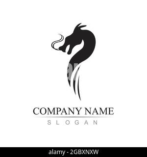 Dragon Symbol Vector Illustration Design logo Vorlage Stock Vektor
