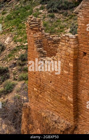 Holly Tower, mit exquisiter Handwerkskunst, erbaut von Ancient Puebloans in der Holly Unit des Hovenweep National Monument, Colorado, USA Stockfoto