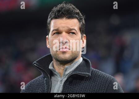 Michael Ballack trauert um seinen Sohn Emilio. Archivfoto: Michael BALLACK (Ex-Fußballprofi), Einzelbild, Einzelmotiv geschnitten, Porträt, Porträt, Hochformat. Fußball, DFB-Pokal-Runde von 16, FC Bayern München (M) -Borussia Dortmund (DO) 2:1, am 20. Dezember 2017. ALLIANZARE NA/MÜNCHEN, Â Stockfoto