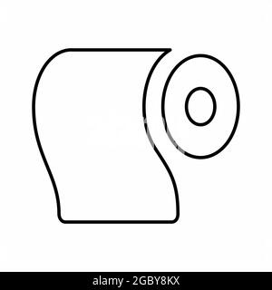 Vektorgrafik von Tissue Roll - Line Style - kann im Web und mobil verwendet werden. Design-Elemente der Design tools.designer Ausrüstung.editierbare Schlaganfall Stock Vektor