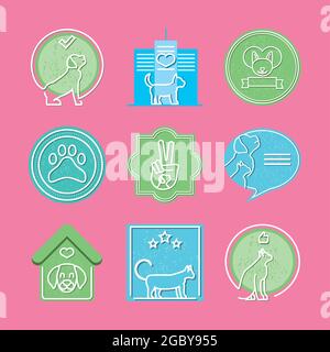 haustiere erlaubt Stock Vektor