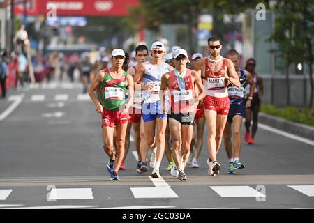 Tokio, Japan. August 2021. Illustration während der Olympischen Spiele Tokio 2020, Finale des 20-km-Laufs der Leichtathletik-Männer am 5. August 2021 im Sapporo Odori Park in Sapporo, Japan - Foto Kishimoto/DPPI Quelle: Independent Photo Agency/Alamy Live News Stockfoto