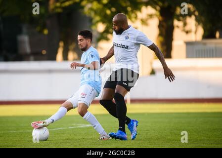 RIGA, LETTLAND. August 2021. UEFA Europa Conference League Spiel der dritten Qualifikationsrunde zwischen DEM FC RIGA und den Hiberniern. Stockfoto