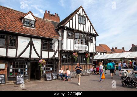 Gert Henrys Restaurant alongsidemShambles Market in York, Großbritannien Stockfoto