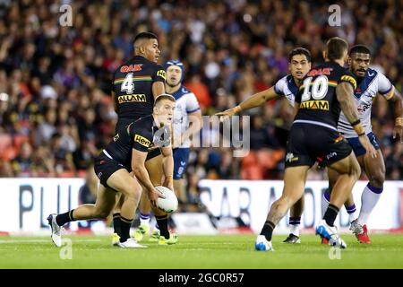 SYDNEY, AUSTRALIEN - 25. MÄRZ: Dylan Edwards von den Panthers während des NRL-Spiels der dritten Runde zwischen den Penrith Panthers und Melbourne Storm im BlueBet Stadium am 25. März 2021 in Sydney, Australien. Quelle: Kevin Manning/Speed Media/Alamy Live News Stockfoto