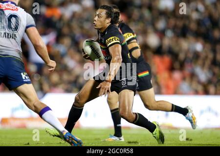 SYDNEY, AUSTRALIEN - 25. MÄRZ: Jarome Luai von den Panthers während des NRL-Spiels der dritten Runde zwischen den Penrith Panthers und Melbourne Storm im BlueBet Stadium am 25. März 2021 in Sydney, Australien. Quelle: Kevin Manning/Speed Media/Alamy Live News Stockfoto