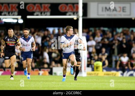 SYDNEY, AUSTRALIEN - 25. MÄRZ: Cameron Munster of the Storm während des dritten NRL-Spiels der Penrith Panthers und Melbourne Storm im BlueBet Stadium am 25. März 2021 in Sydney, Australien. Quelle: Kevin Manning/Speed Media/Alamy Live News Stockfoto