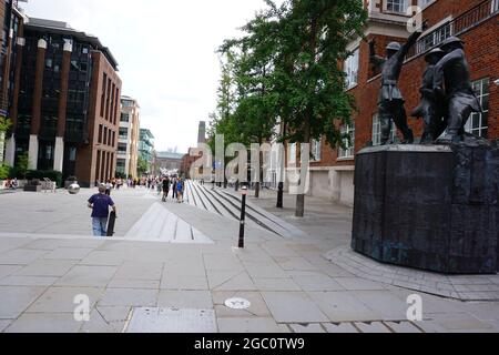 National Firefighters Memorial, Sermon Lane London, Großbritannien Stockfoto