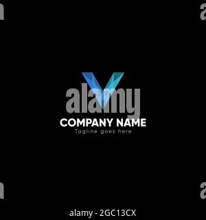 Logo mit Buchstaben und Monogramm Stockfoto