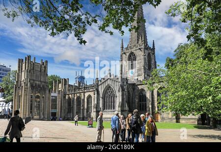 Sheffield Cathedral auch bekannt als Cathedral Church of St Peter and St Paul, Sheffield, South Yorkshire, England, Großbritannien Stockfoto