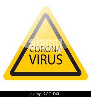 Warnzeichen des Virus Coronavirus covid-19. Vektorsymbole Stock Vektor