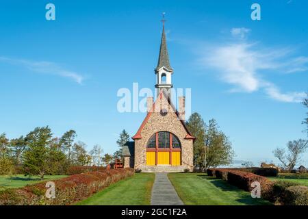 Gedächtniskirche, Grand Pre, Annapolis Valley, Nova Scotia, Kanada Stockfoto