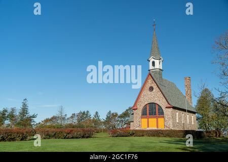 Gedächtniskirche, Grand Pre, Annapolis Valley, Nova Scotia, Kanada Stockfoto