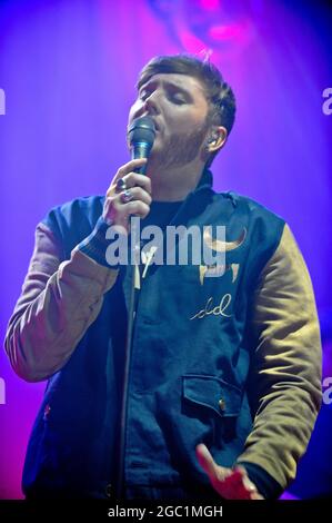 James Arthur beim Auftritt im Rathaus von Sheffield Stockfoto