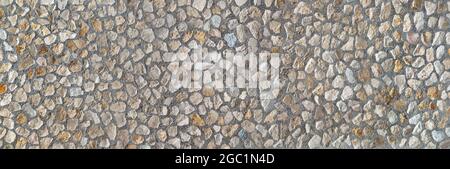 Element einer industriell gefertigten Steinwand Stockfoto
