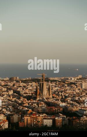 Luftaufnahme von Barcelona, einem Stadtbild Stockfoto