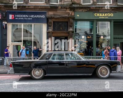 Glasgow, Schottland, Großbritannien. 21. Juli 2021: Hinter den Kulissen von Indiana Jones 5 in Glasgow. Stockfoto