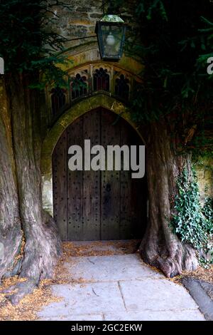 Tolkiens Door St Edwards Church Stow on the Wold Gloucestershire England großbritannien Stockfoto