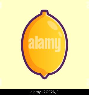 Zitronenabbildung. Cartoon-Icon-Stil Stock Vektor