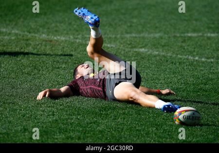 Südafrikas Morne Steyn während einer Trainingseinheit im Cape Town Stadium, Südafrika. Bilddatum: Freitag, 6. August 2021. Stockfoto