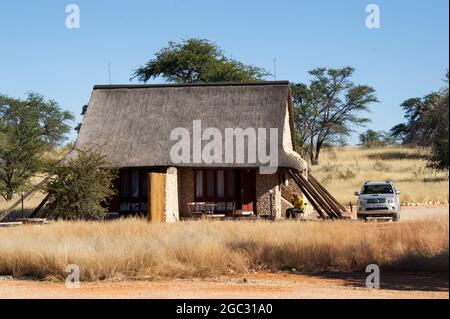 Chalet in Twee Rivieren Rest Camp, Kgalagadi Transfrontier Park, Südafrika Stockfoto