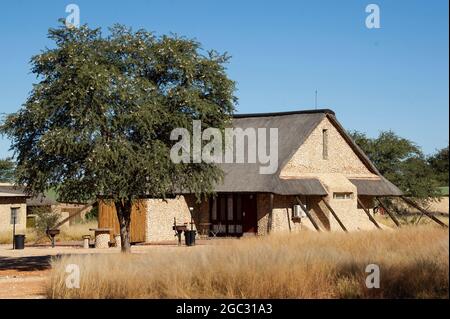 Chalet in Twee Rivieren Rest Camp, Kgalagadi Transfrontier Park, Südafrika Stockfoto