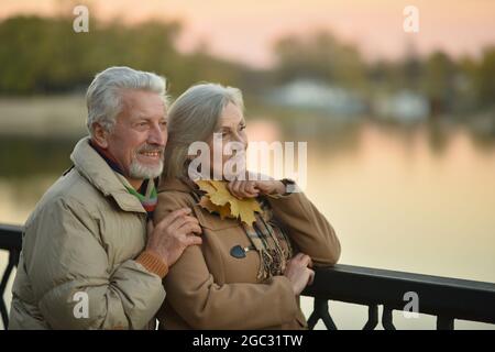 Porträt einer wunderschönen kaukasischen senior Paar Stockfoto