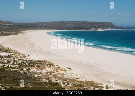 Long Beach gesehen von Chapmans Peak Drive, Noordhoek, Kapstadt, Südafrika Stockfoto