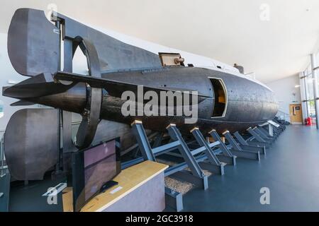 England, Hampshire, Portsmouth, Gosport, Portsmouth Historic Dockyard, U-Boot-Museum, U-Boot Holland I, das erste U-Boot der Royal Navy Stockfoto