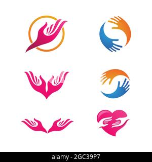 Handpflege Symbol Vorlage Vektor Illustration Design Stock Vektor