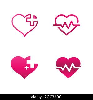 Art design Gesundheit medizinische heartbeat Puls Symbol Abbildung Stock Vektor