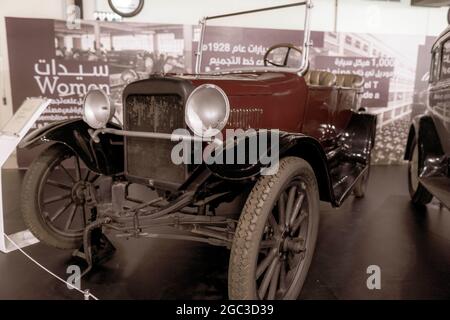 '7/31/2021 - Sharjah, VAE: Willys Overland Modell 4A American Classic Antique Car aus dem Jahr 1922 Stockfoto