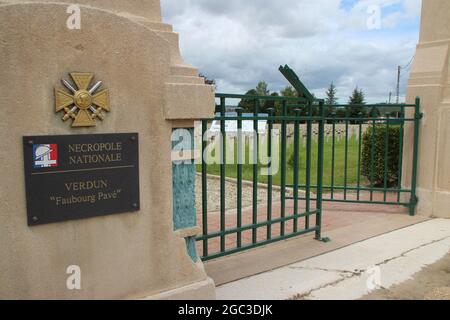 Militärfriedhof in verdun in lothringen (frankreich) Stockfoto