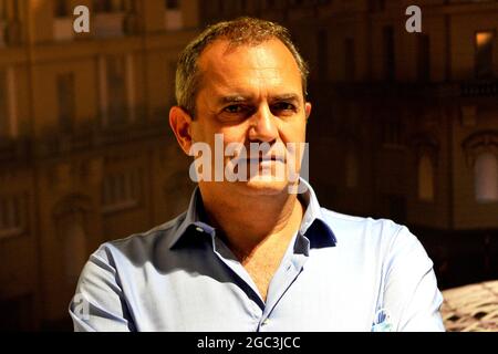 Napoli, Italien. August 2021. Luigi De Magistris Bürgermeister der Stadt Neapel, während der Einweihung des Bahnhofs Piazza Duomo in Neapel. Neapel, Italien, 06. August 2021. (Foto von Vincenzo Izzo/Sipa USA) Quelle: SIPA USA/Alamy Live News Stockfoto