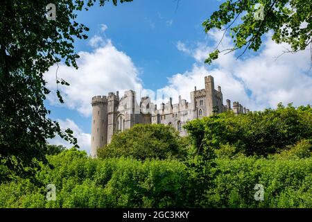 Arundel West Sussex England Großbritannien - Arundel Castle ist ein restauriertes und umgebautes mittelalterliches Schloss in Arundel Stockfoto