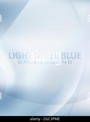 Abstrakter, heller stahlblauer Hintergrund mit runden transparenten Formen. Vertikales Vektorgrafiken-Hintergrundbild Stock Vektor
