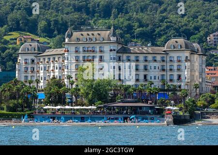 Regina Palace Hotel, Lago Maggiore, Piemont, Italien Stockfoto